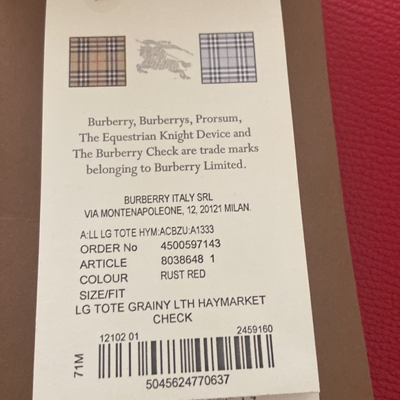 Lg Tote Grainy Lth Haymarket Check - Picture 13 of 13